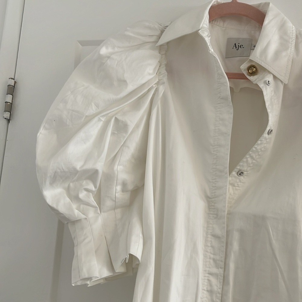 AJE EUCALYPT PUFF SLEEVE SHIRT DRESS - Picture 5 of 5